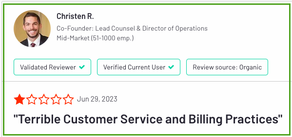 15Five customer review on G2
