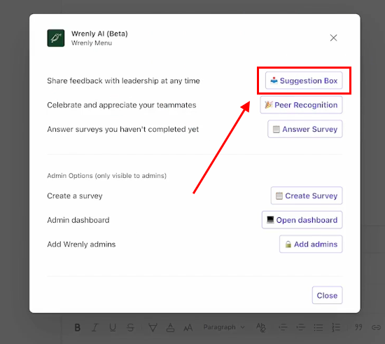 wrenly suggestion-box
