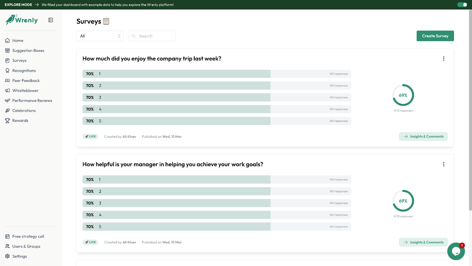 Survey-analytics-in-Wrenly