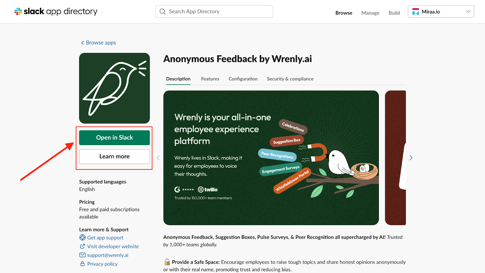Slack-wrenly-integration