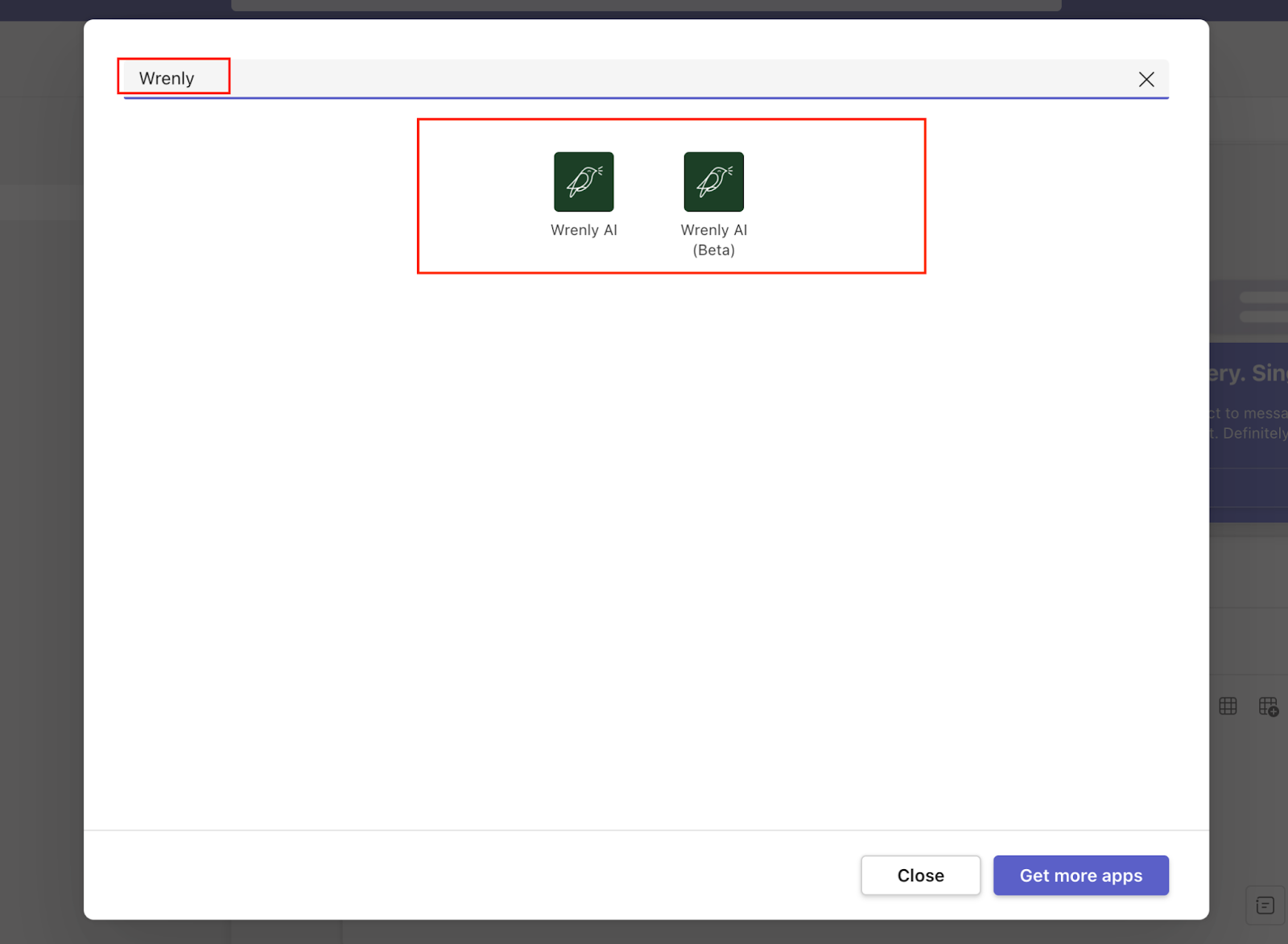 Adding Wrenly.ai to Microsoft Team Workplace