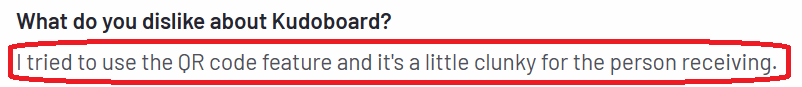 screenshot of user review on G2