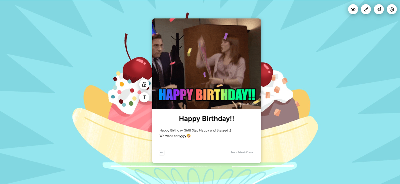 Personalizing Kudoboard using GIF's