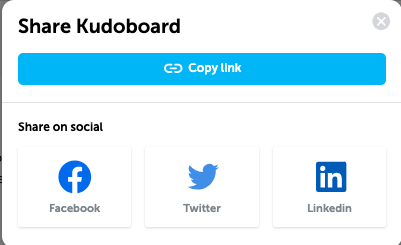 sharing Kudoboard via link