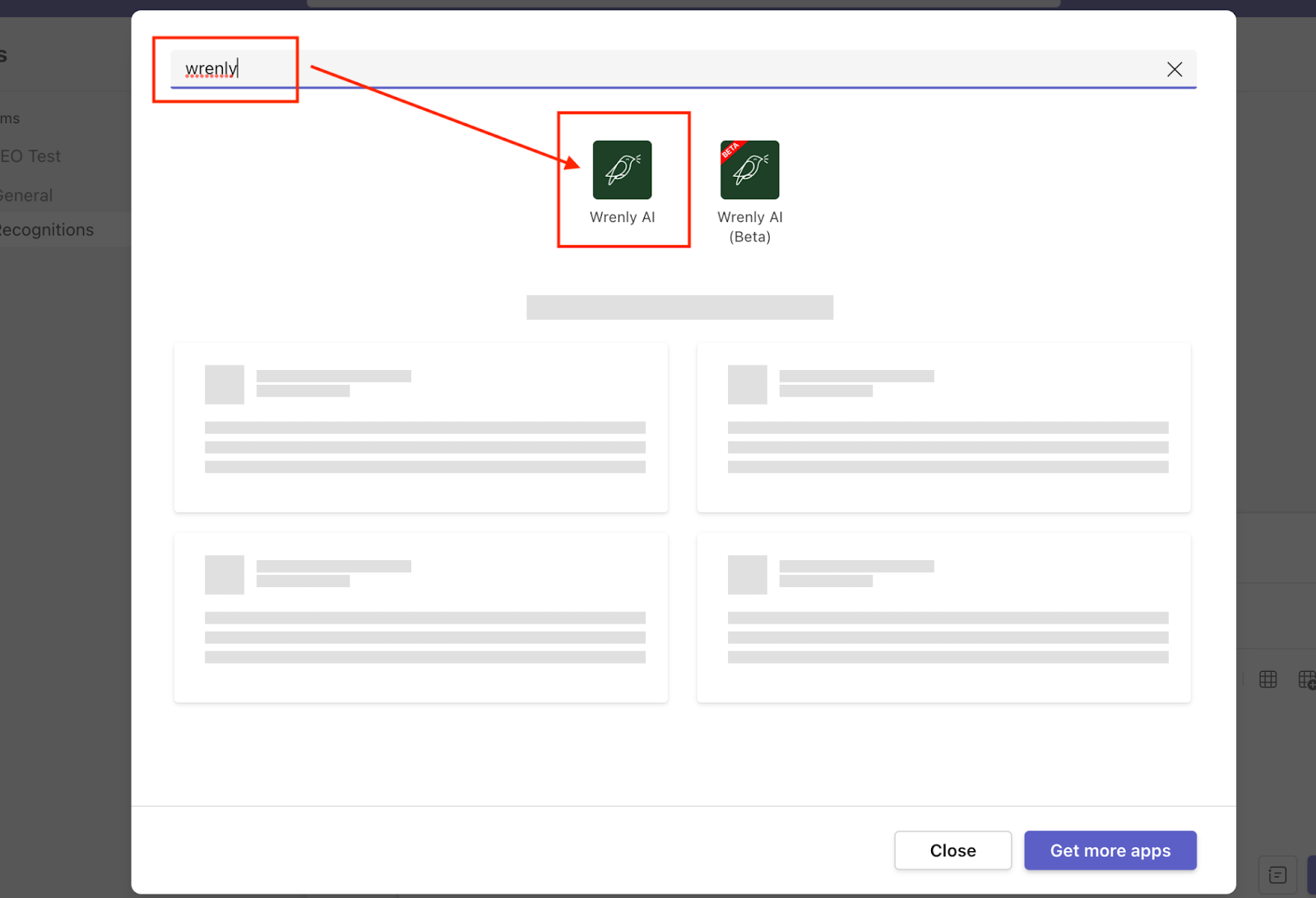 Installing Wrenly App in Microsoft Teams App Store