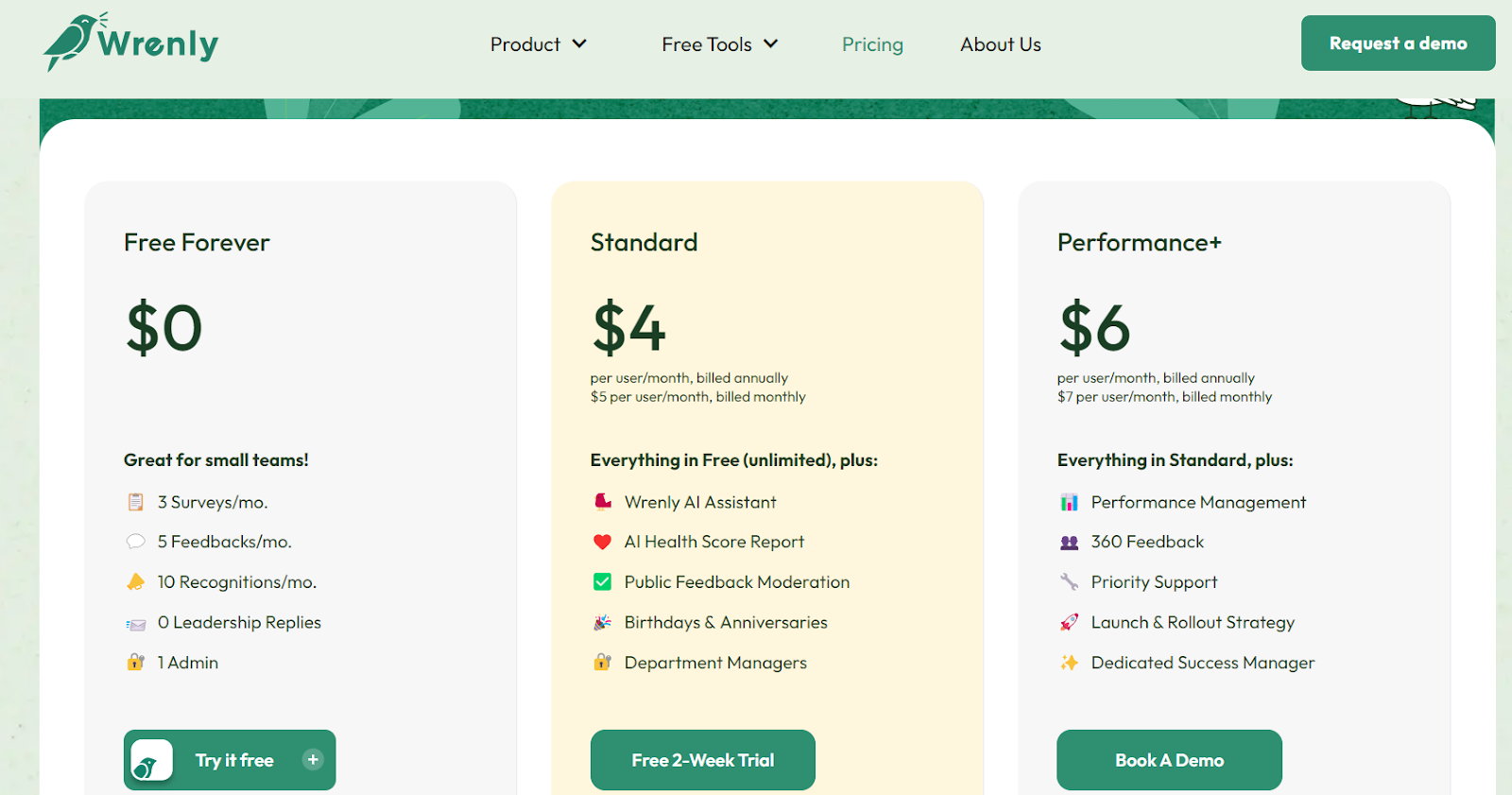 wrenly-pricing
