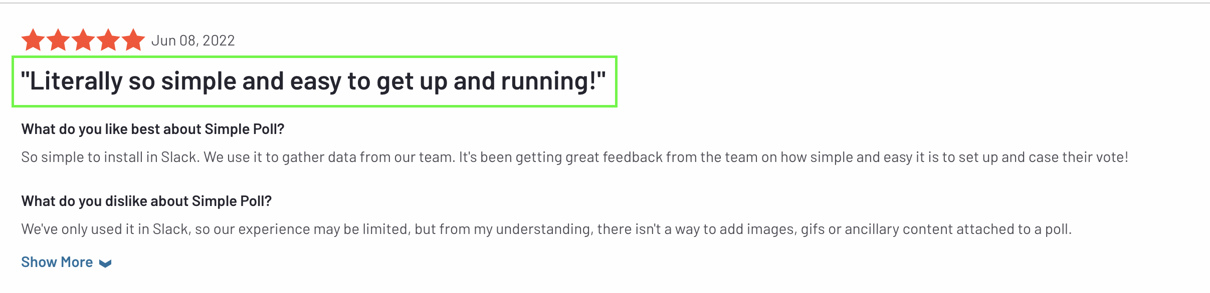 Simple Poll Review on G2
